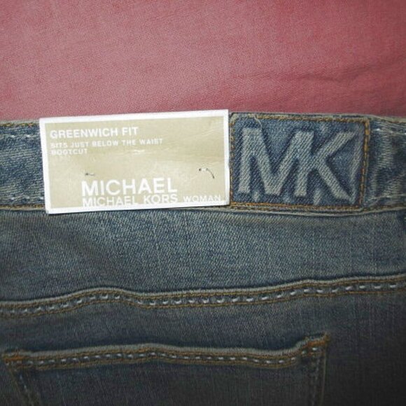 Michael Kors Wide Leg Jeans Plus Size 22W Stretch Denim High Rise Greenwich NWT - Picture 11 of 12